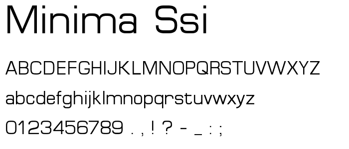 Minima SSi font